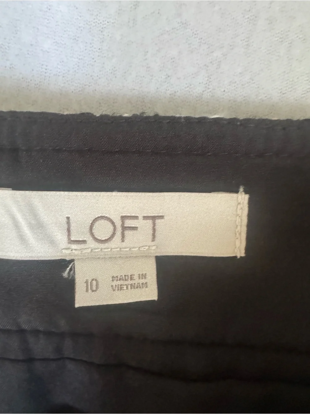 LOFT Black, White & Brown Tweed Mini Skirt